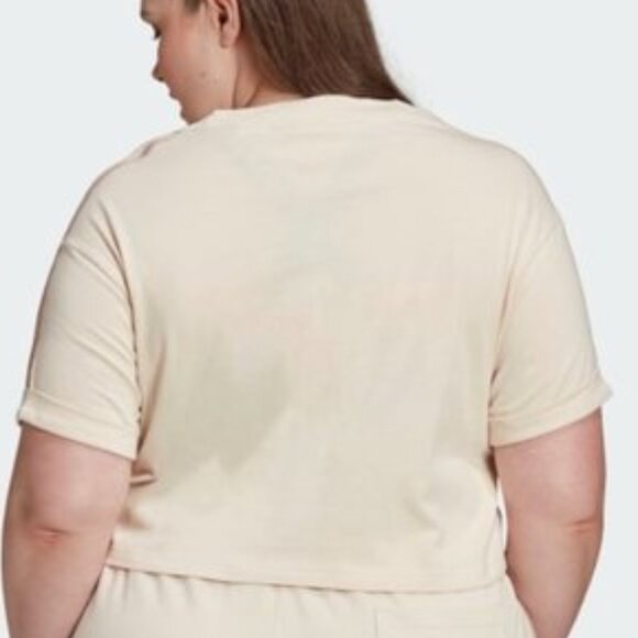 Adidas Cotton Short Sleeve Crop Top US 3X Adidas Ash Pink Cycle Shorts 3X Bundle - Picture 8 of 16